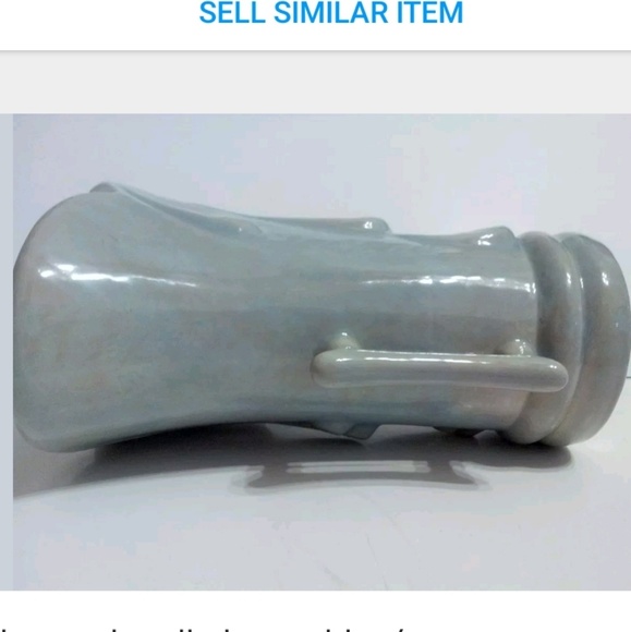 Gonder 2 Handled Vase, Blue/Gray - Picture 3 of 7